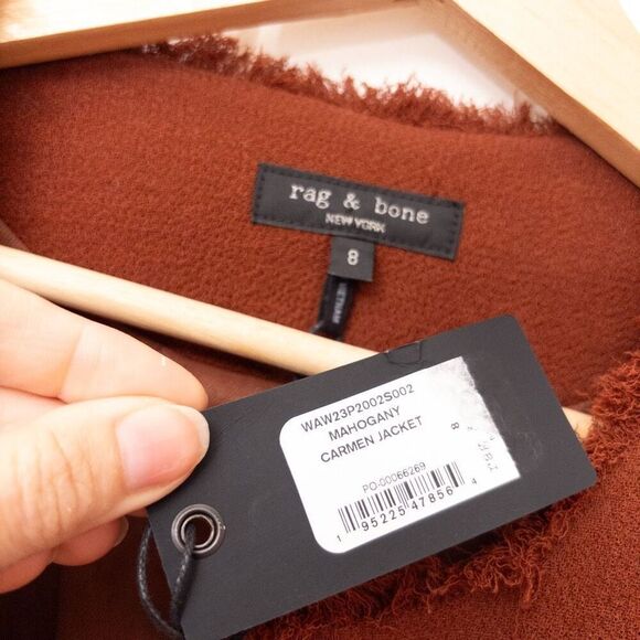 rag & bone Carmen Jacket Mahogany Size 8 - Picture 4 of 9
